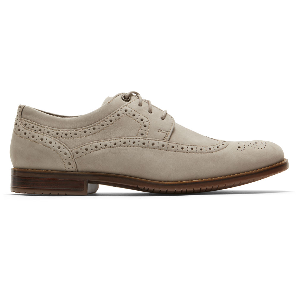 Rockport Singapore Mens Oxfords - Style Purpose 3 Wingtip Grey - TB8235174